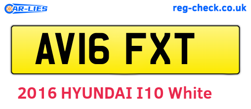AV16FXT are the vehicle registration plates.