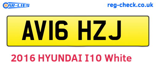 AV16HZJ are the vehicle registration plates.
