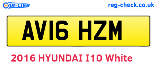 AV16HZM are the vehicle registration plates.