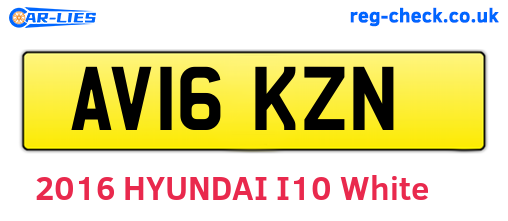 AV16KZN are the vehicle registration plates.