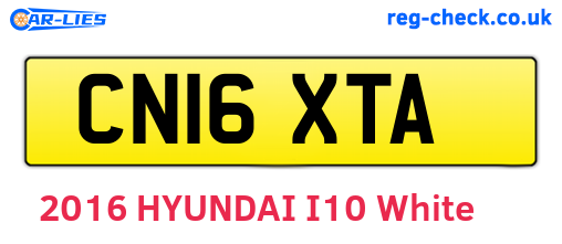 CN16XTA are the vehicle registration plates.