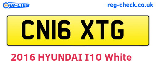 CN16XTG are the vehicle registration plates.