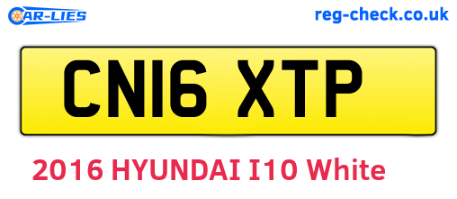 CN16XTP are the vehicle registration plates.