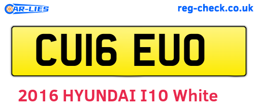 CU16EUO are the vehicle registration plates.