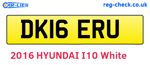 DK16ERU are the vehicle registration plates.