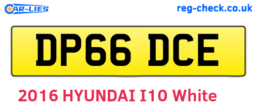 DP66DCE are the vehicle registration plates.