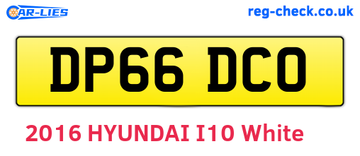 DP66DCO are the vehicle registration plates.