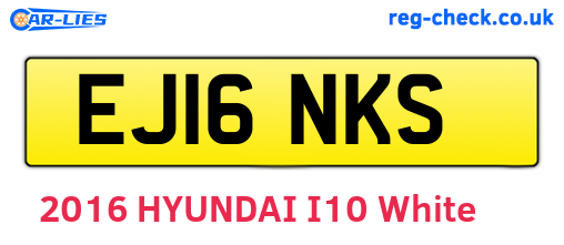 EJ16NKS are the vehicle registration plates.