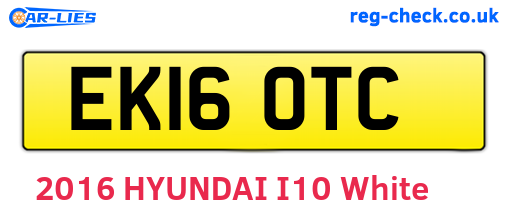 EK16OTC are the vehicle registration plates.
