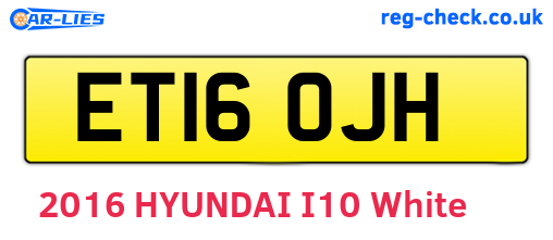 ET16OJH are the vehicle registration plates.