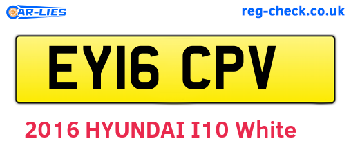 EY16CPV are the vehicle registration plates.