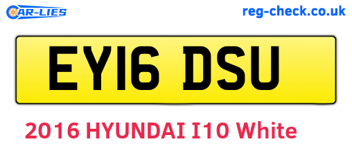 EY16DSU are the vehicle registration plates.
