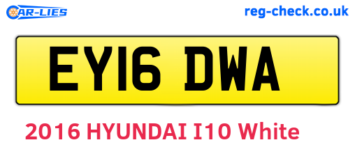 EY16DWA are the vehicle registration plates.