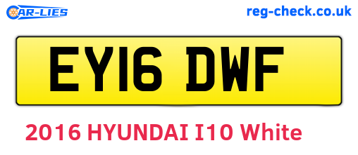 EY16DWF are the vehicle registration plates.