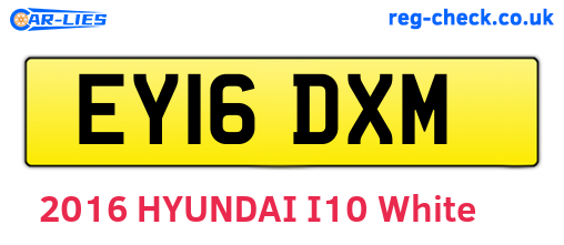 EY16DXM are the vehicle registration plates.