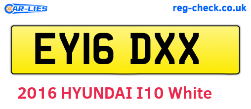 EY16DXX are the vehicle registration plates.