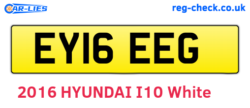 EY16EEG are the vehicle registration plates.