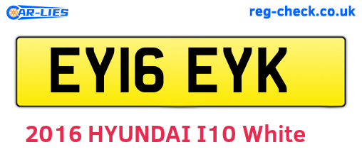 EY16EYK are the vehicle registration plates.