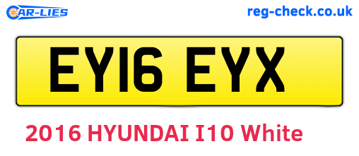 EY16EYX are the vehicle registration plates.