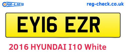 EY16EZR are the vehicle registration plates.