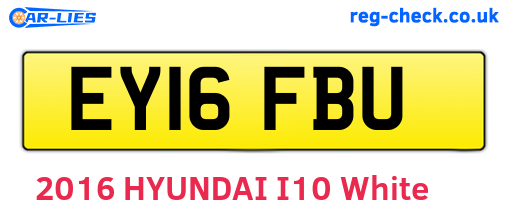 EY16FBU are the vehicle registration plates.