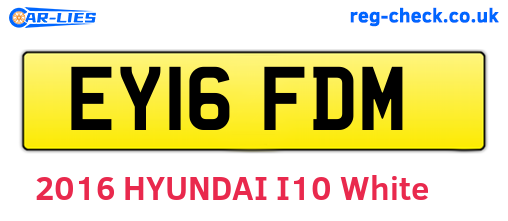 EY16FDM are the vehicle registration plates.