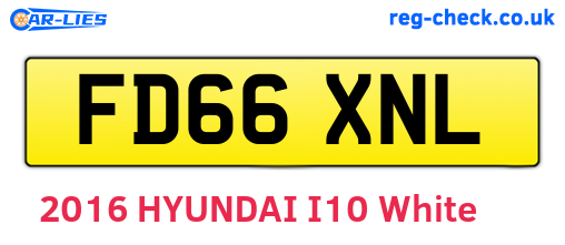 FD66XNL are the vehicle registration plates.