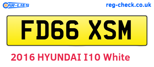 FD66XSM are the vehicle registration plates.