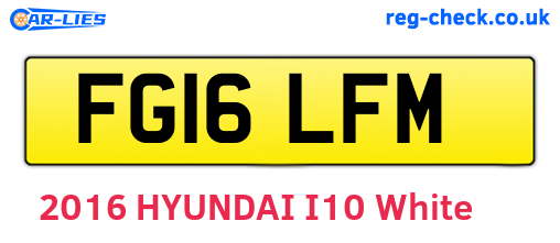 FG16LFM are the vehicle registration plates.