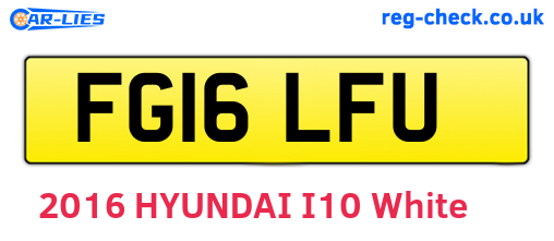 FG16LFU are the vehicle registration plates.