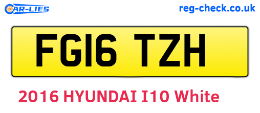FG16TZH are the vehicle registration plates.