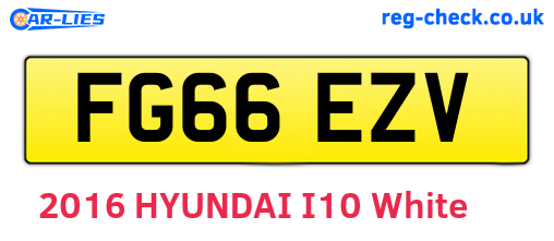 FG66EZV are the vehicle registration plates.