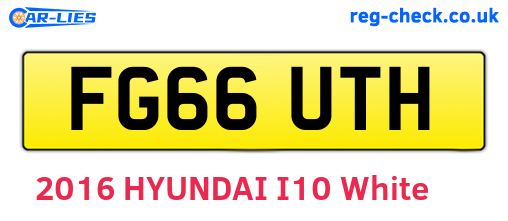 FG66UTH are the vehicle registration plates.