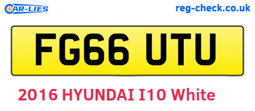 FG66UTU are the vehicle registration plates.