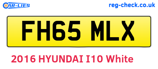 FH65MLX are the vehicle registration plates.