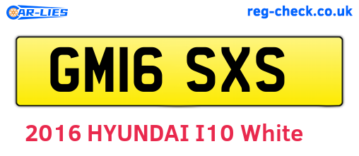 GM16SXS are the vehicle registration plates.