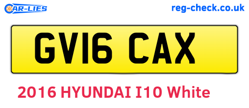 GV16CAX are the vehicle registration plates.