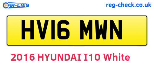 HV16MWN are the vehicle registration plates.