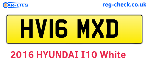 HV16MXD are the vehicle registration plates.