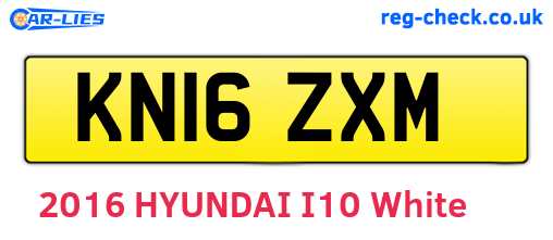 KN16ZXM are the vehicle registration plates.