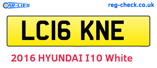 LC16KNE are the vehicle registration plates.