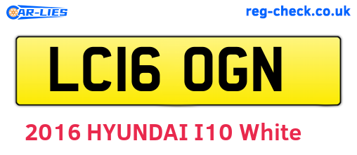 LC16OGN are the vehicle registration plates.