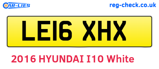 LE16XHX are the vehicle registration plates.