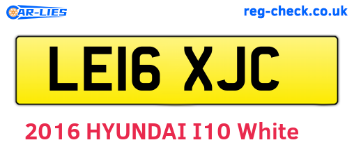 LE16XJC are the vehicle registration plates.