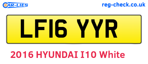 LF16YYR are the vehicle registration plates.