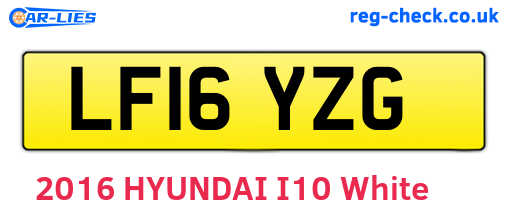 LF16YZG are the vehicle registration plates.