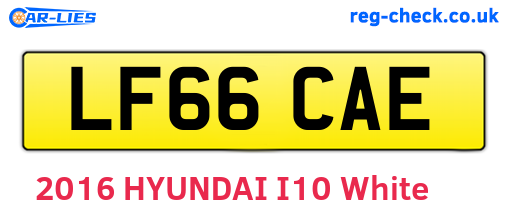 LF66CAE are the vehicle registration plates.