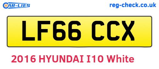 LF66CCX are the vehicle registration plates.