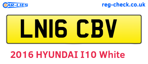 LN16CBV are the vehicle registration plates.