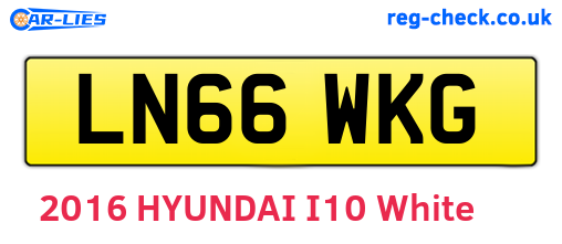 LN66WKG are the vehicle registration plates.